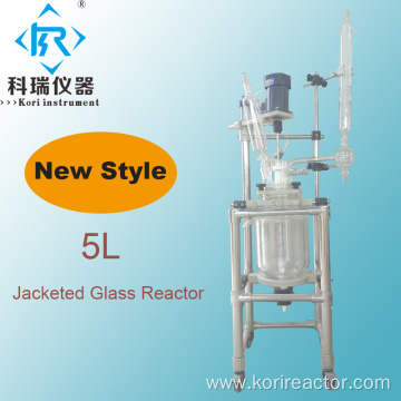 Small Jacketed glass reactor for industry